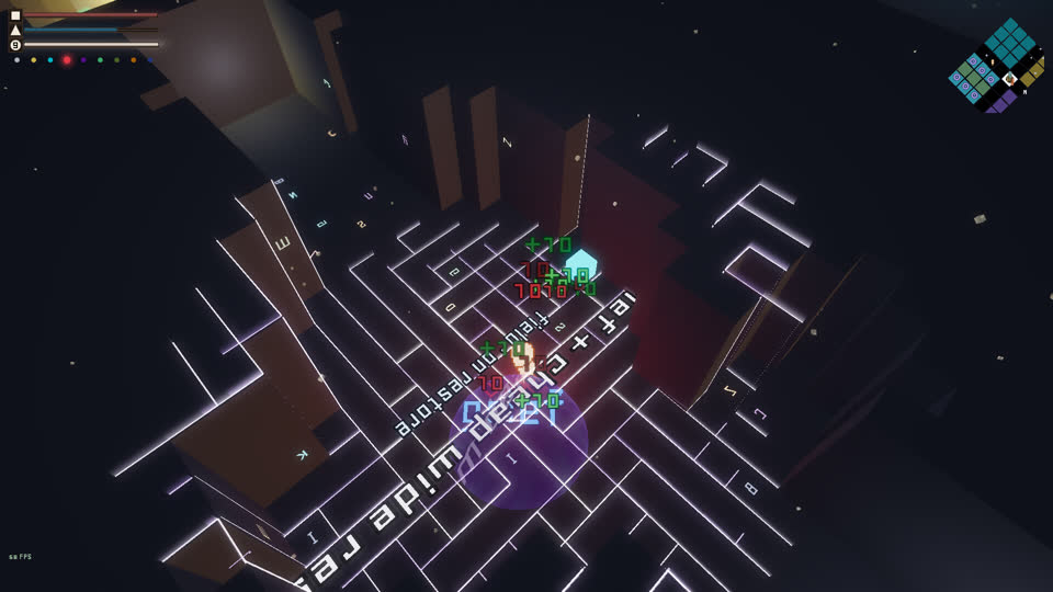 Dome: typed words written across a maze floor